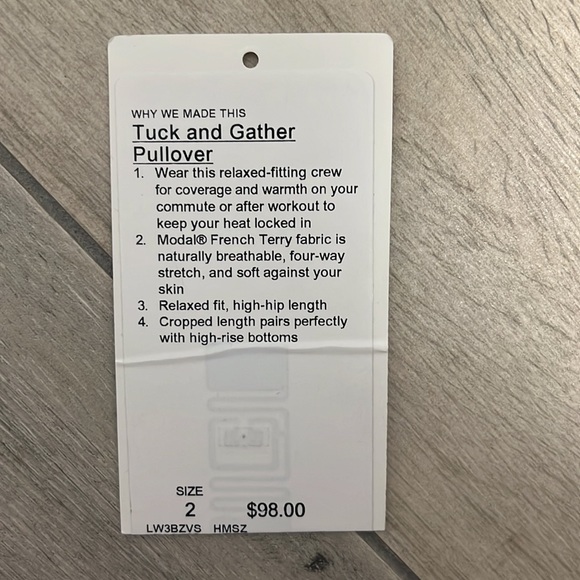 Lululemon Tuck and gather pullover size 2 - Picture 4 of 8